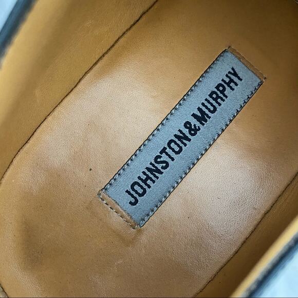 JOHNSTON & MURPHY Black Deer Leather Oxford Dress Shoe size Men’s 12 - Picture 7 of 8